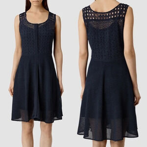 Allsaints Glesni Vest Embroidered Dress Ink Casual Women’s 2